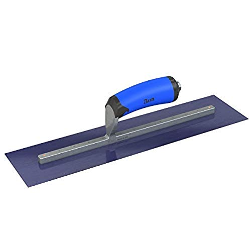 Bon 67-183 Finish-Kelle – quadratisch – blauer Stahl – 18 x 5 – Komfortgriff
