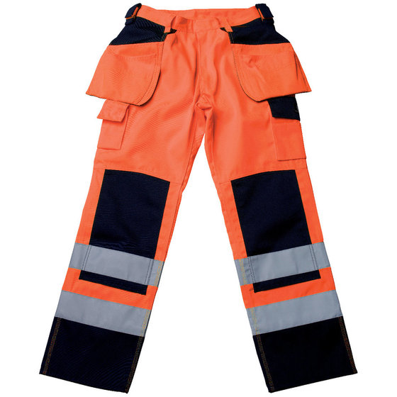 MASCOT® - Warnschutzhose Almas 09131-860, warnorange/marineblau, Größe C45, 90