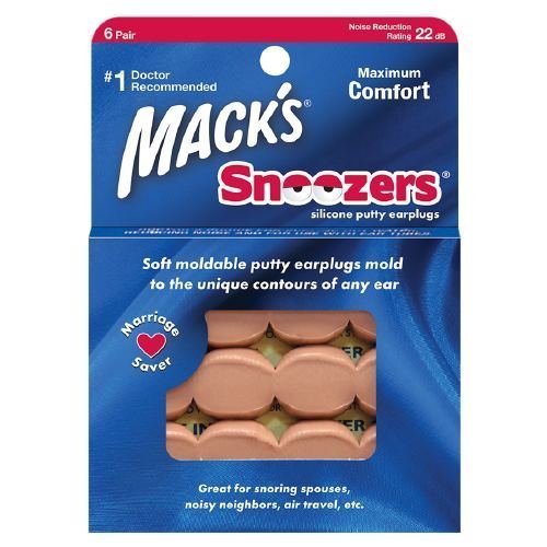 Mack's Snoozers Silicone Putty Earplugs 6 pr(pack of 2) by Mack's
