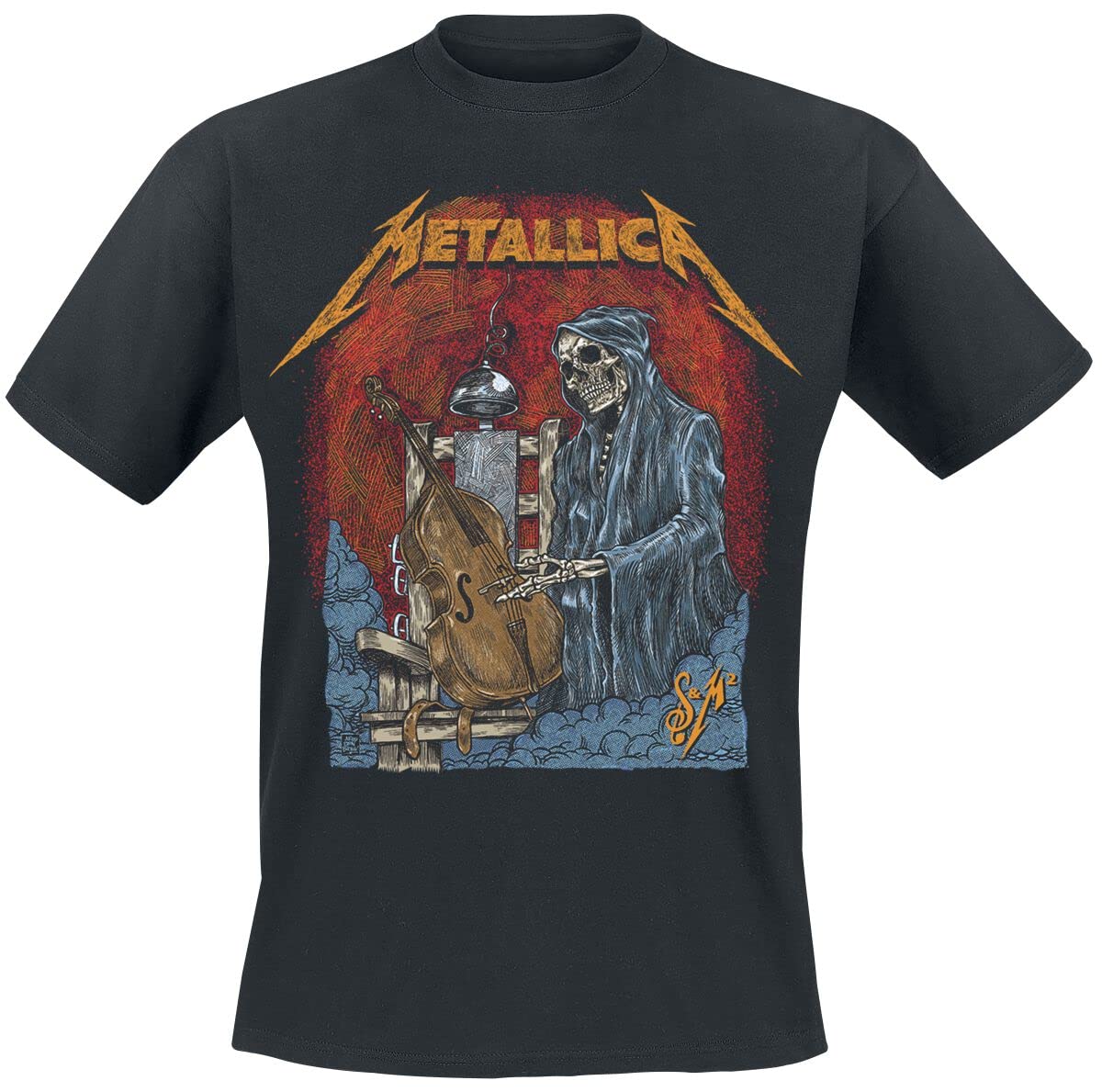 Metallica S&M2 Cello Reaper Männer T-Shirt schwarz XXL 100% Baumwolle Band-Merch, Bands, Totenköpfe