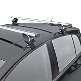 Twinny Load Dachträgersatz Aluminium A09 kompatibel mit Ford Focus/C-Max (mit fixen Befestigungspunkten) & Mazda 3