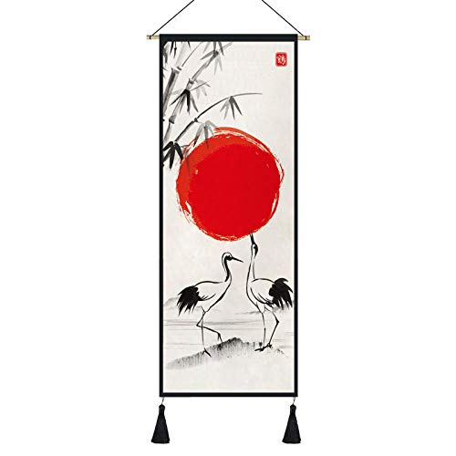 Japanischen Stil hängen Fahnen Tapisserie Stoff malerei Schlafzimmer Tuch malerei Wohnzimmer wanddekoration malerei Veranda Tapisserie bettwäsche hängen tuch-05 [45 * 120cm]