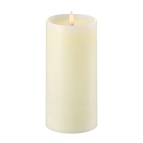 Piffany Copenhagen Uyuni Lighting Pillar LED Kerze tiefer Docht 7,8 x 15 cm Echtwachs Ivory - 6 Stunden Timerfunktion - Keine Brandgefahr, Keine Rußbildung und kein Geruch