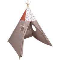 ULLENBOOM ® Tipi Zelt für Kinder Regenbogen (Made in EU) - Tippi Kinderzelt für indoor & outdoor, 160x120 cm Teepee für Kinderzimmer, Spielzelt aus 100% Ökotex Baumwolle