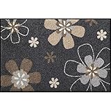 Salonloewe Fußmatte waschbar Florentina 50x75 cm Eingangs-Matte Fussabtreter Blumen Design Sauberlaufmatte