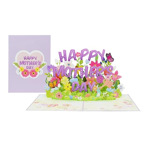 Set mit 2 Libellen-Pop-Up-Karten, 3D-Happy Birthday Pop-Up-Karten, 3D-Libelle und Lotus- oder Pfingstrosen-Pop-Up-Karte, Natur-Pop-Up-Karte, für alle Anlässe, Denken an Sie, Liebhaber, Mädchen,