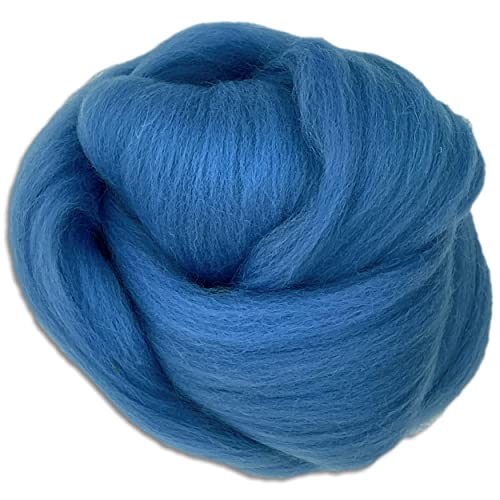 Wooliny 1 kg Filzwolle Merinowolle Märchenwolle | 35 Farben zur Auswahl (26 | Blau)