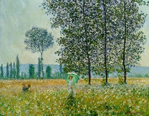 PGM Kunstdruck Claude Monet - Felder im Frühling 90x70cm