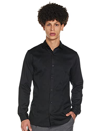 JACK & JONES PREMIUM Herren Super Slim Fit Business Hemd Jjprparma Shirt L/s Noos, Schwarz (Black), XX-Large