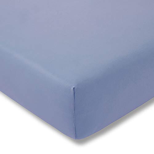 Estella 6900 Zwirn-Jersey Spannbettlaken 90-120 cm Breite x 190-220 cm Länge Farbe: 160-Hellblau