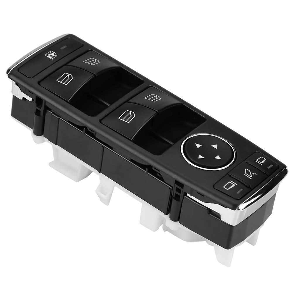 Yctze 2128208310 Autoglasheber Schalter, ABS Kunststoff Elektrische Fensterheber Schalter Master Control Vorne Links Ersatz für C-Klasse W204