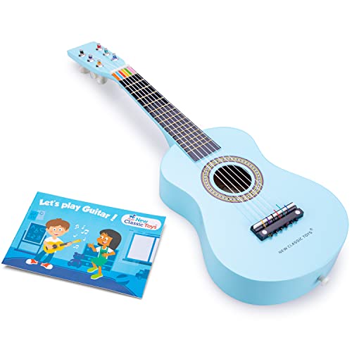 New Classic Toys - 10342 - Musikinstrument - Spielzeug Holzgitarre - Blau