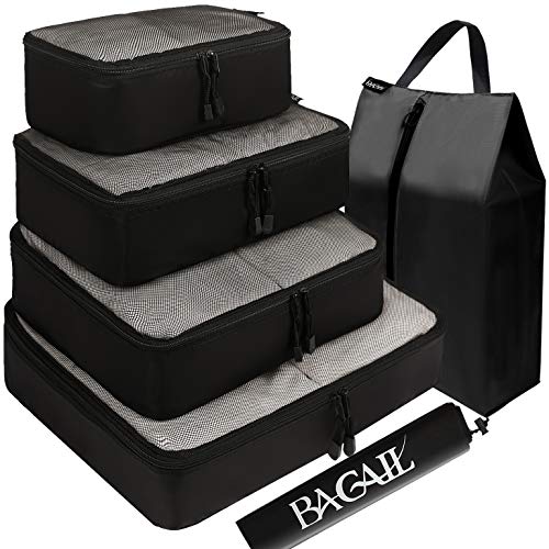 Bagail Packwürfel, Reisegepäck, Organizer mit Wäschesack, 6 Stück