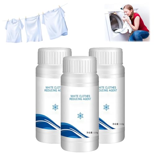 Household White Clothing Reducing Agent, Bleaching Laundry Powder, White Laundry Whitener, Clothes Oil Stain Remover (3pcs)