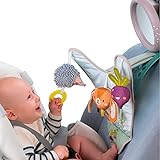 Taf Toys - Urban Garden in-Car Play Centre Parent and Baby's Travel Companion, Keeps Both Relaxed While Driving. Car Activity Centre with Mirror to Watch Baby from Driver's Seat, from Birth