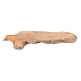 wohnfreuden Teak Holz Waschtischplatte Natur braun 125x50x5 cm ausgetrocknet und geschliffen Holz-Platte für für Waschbecken