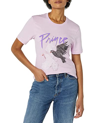 Prince Damen Offizielle Vintage Vier Tauben T-Shirt, violett, Mittel
