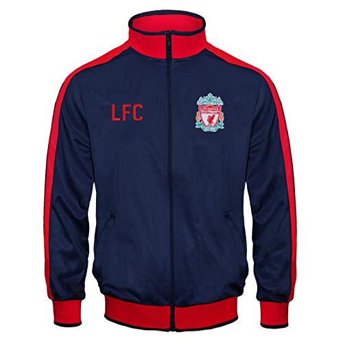 Liverpool FC - Jungen Trainingsjacke im Retro-Design - Geschenk für Fußballfans - Dunkelblau - 4-5 Jahre