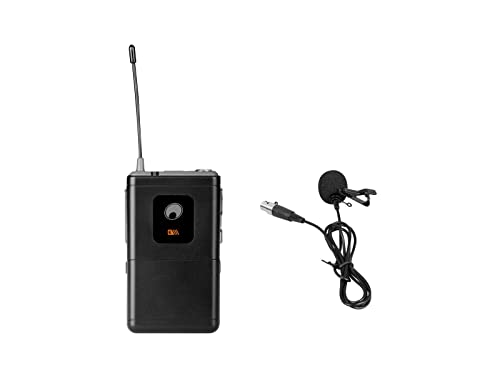 OMNITRONIC UHF-E Serie Taschensender 826.1MHz + Lavaliermikrofon | Taschensender mit Lavaliermikrofon für Empfänger aus der UHF-E-Serie