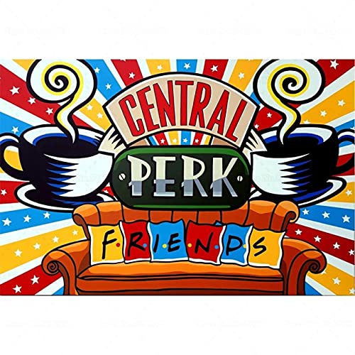 Fashion Central Perk Cafe Leinwand Gemälde US Friends TV Show Central Perk Print Poster Wandkunst Bild für Wohnkultur 70x90cm (28x35in) Rahmenlos