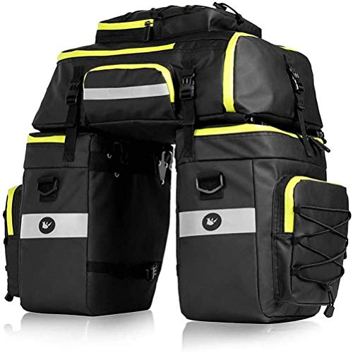 SLRMKK Fahrrad-Satteltasche, 75 l, wasserdicht, 3-in-1, Fahrradtasche, Rücksitztasche, doppelseitig, Rahmentasche, Transporttasche E