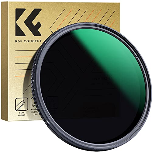 K&F Concept Nano-D Serie 77mm ND Filter ND8-2000 Variabler Graufilter (3-11 Blendenstufen)