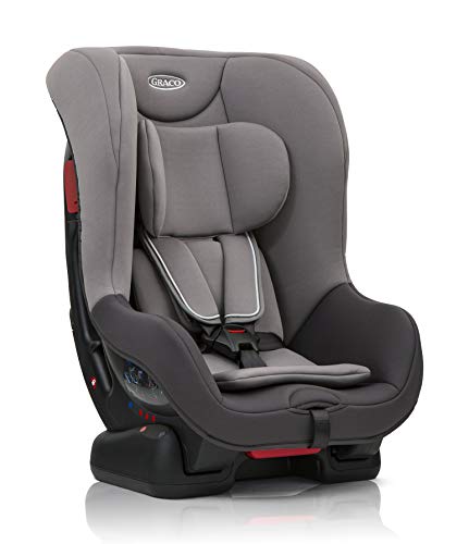 Graco Extend Reboarder Kindersitz Gruppe 0+/1, Autositz rückwärtsgerichtet ab Geburt bis ca. 4 Jahre (0-18 kg), ab ca. 9 Monaten (9-18 kg) auch in Fahrtrichtung, Seitenaufprallschutz, Iron