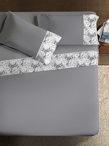 Bettwäsche Set Armonie Classic Elegance Farbe grau 260x290cm
