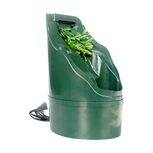 lamphle Reptilien-Trinkbrunnen mit Pumpe, Haustier-Fütterungswerkzeug, kompakt, für Haustiere, Eidechse, Wasserbrunnen für grüne Leguane, 110 V