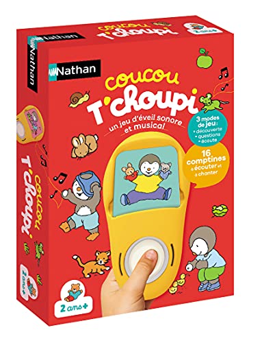 Nathan 31014 Kuckuckucks T'choupi – Elektronisches Spiel für Kinder ab 2 Jahren mit den besten Singen von deinem Freund