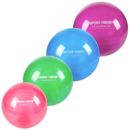 Sport-Thieme Fitnessball | Ideal für Fitness-Übungen mit eigenem Körpergewicht | Made in Germany | Gymnastik oder Sitzball | belastbar bis 500 kg | hohe Elastizität | Ruton