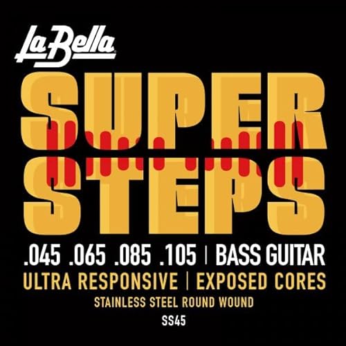 Labella SS40 Super-Steps-Serie, Saitensatz für Bassgitarre Extra Light 45/105