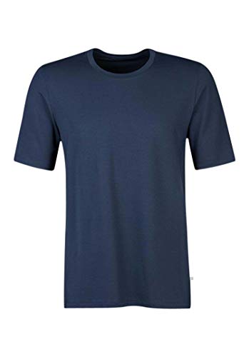 HUBER Herren Shirt Kurzarm Schlafanzugoberteil, Blau (Tessimaglia Blue 0381), Medium (Herstellergröße: M)