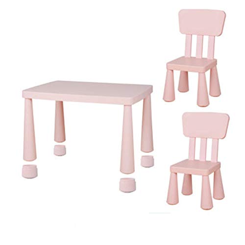 childTable Stuhlset Anti-Bump-Multifunktionstisch und Stuhl, starke Tragfähigkeit, für Kindergarten geeignet, rosa, 1 Tisch+2 Stühle
