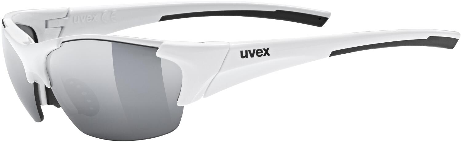 uvex Blaze III Sonnenbrille (8216 white/black, litemirror silver (S3), litemirror orange (S1), clear (S0))