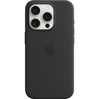 Apple iPhone 15 Pro Silikon Case mit MagSafe – Schwarz ​​​​​​​