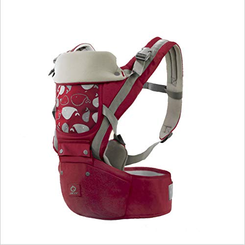 G-Tree-Baby-Fördermaschine mit verstellbarem Hip-Sitz, Baby-Verpackungs-Fördermaschine, Soft & Breathable Babytragen Rucksack-Front und Rückseite für Säuglinge und Kleinkinder - Rot