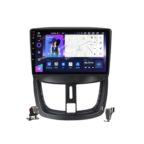 YLOXFW Android 12.0 Autoradio Stereo Navi mit 4G 5G WiFi DSP Carplay für Peugeot 408 2014-2019 Sat GPS Navigation 10 Zoll MP5 Multimedia Video Player FM BT Receiver,M500s