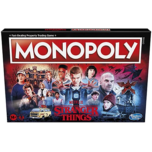 Monopoly: Netflix Stranger Things Edition Brettspiel für Erwachsene und Jugendliche ab 14 Jahren, Spiel für 2-6 Spieler