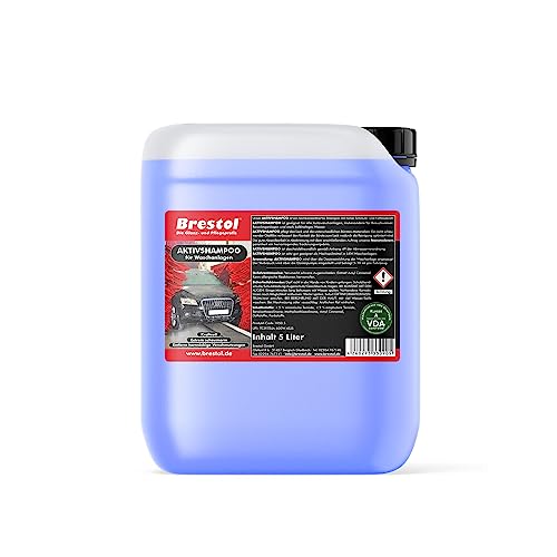 Brestol Aktivshampoo 5 Liter Konzentrat - Aktivschaum Außenreiniger Autoreiniger Auto-Shampoo für Autowaschanlagen