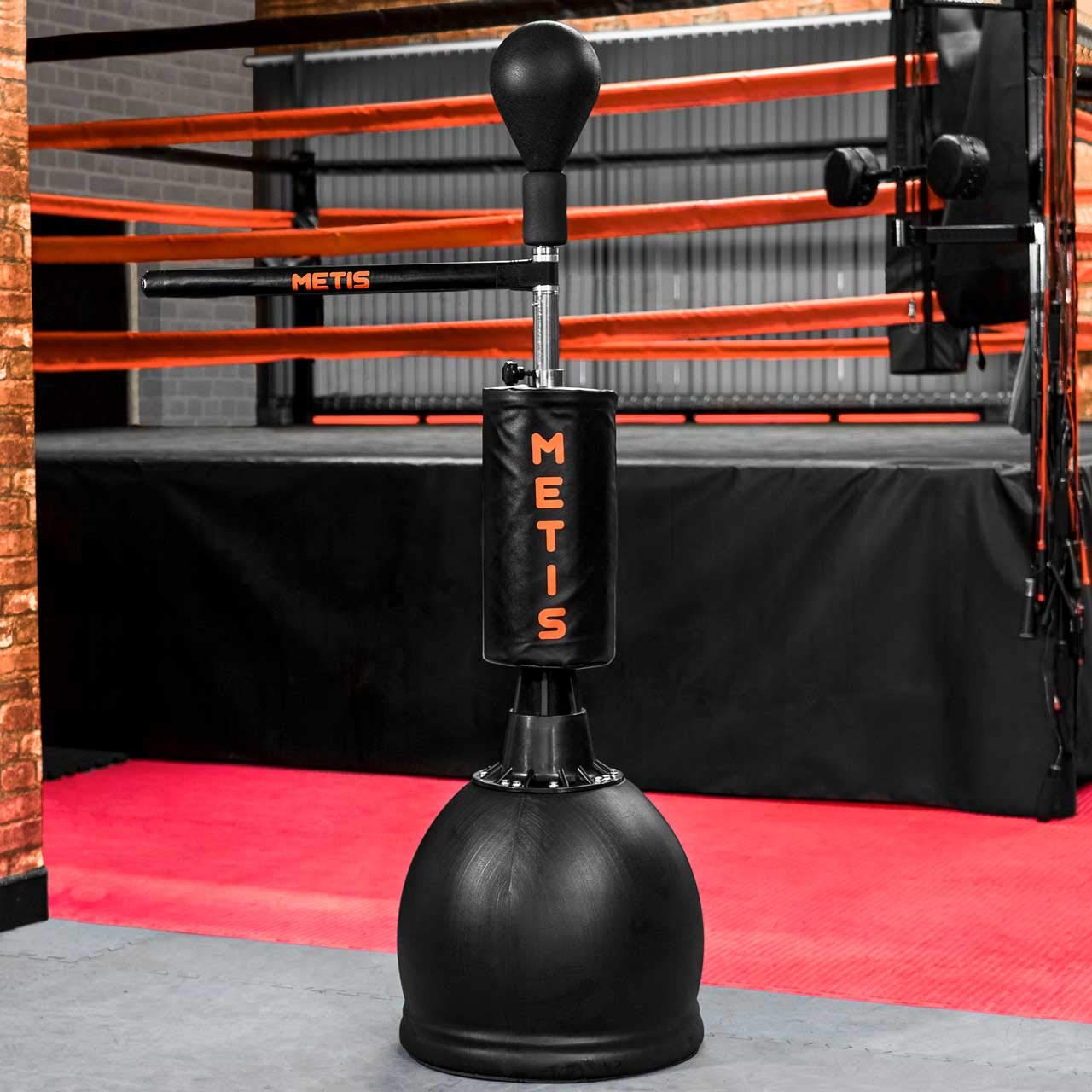 METIS 3in1 Verstellbarer Punching Ball | Boxing Ball, Dreharm & Boxbag | Freistehender Box Ball | Punchingball Erwachsene | Punchingball Kinder | MMA/Kampfsport/Boxen | Speedball Boxen | Reflex Ball