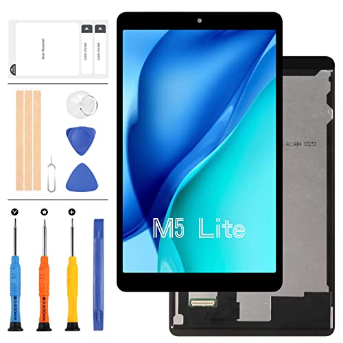 LADYSON Ersatzbildschirm für Huawei MediaPad M5 Lite 8 JDN2-W09 2020 Tablet LCD Display Touch Digitizer Assembly Full Glass Panel Repair Kits, mit kostenlosem Werkzeug (schwarz)
