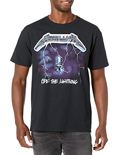 Metallica Unisex-Erwachsene Ride The Lightning T-Shirt, schwarz, Klein