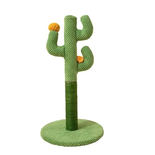 Kaktus-Katzenkratzer, Katzenkratzbaum, Vertikaler Grüner Kratzbaum (Color : Green, Size : L)