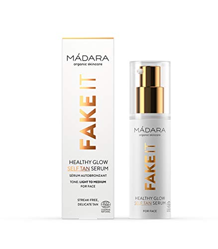 MÁDARA Organic Skincare | FAKE IT Healthy Glow Self Tan Serum, 30ml, Mit Himbeersamenöl, Sheabutter, multimolekularer Hyaluronsäure und Vitamin E, Vegan, Ecocert zertifiziert