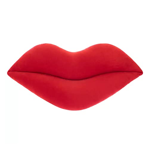 XAMIO Groß Rote Lippen Geformtes Kissen, Fest Gepolstert Plüschtier Bodenkissen Niedliche Stuhlkissen Haus Dekoration, Für Büro Schlafzimmer Wohnen (Color : Rot, Size : 80cm)