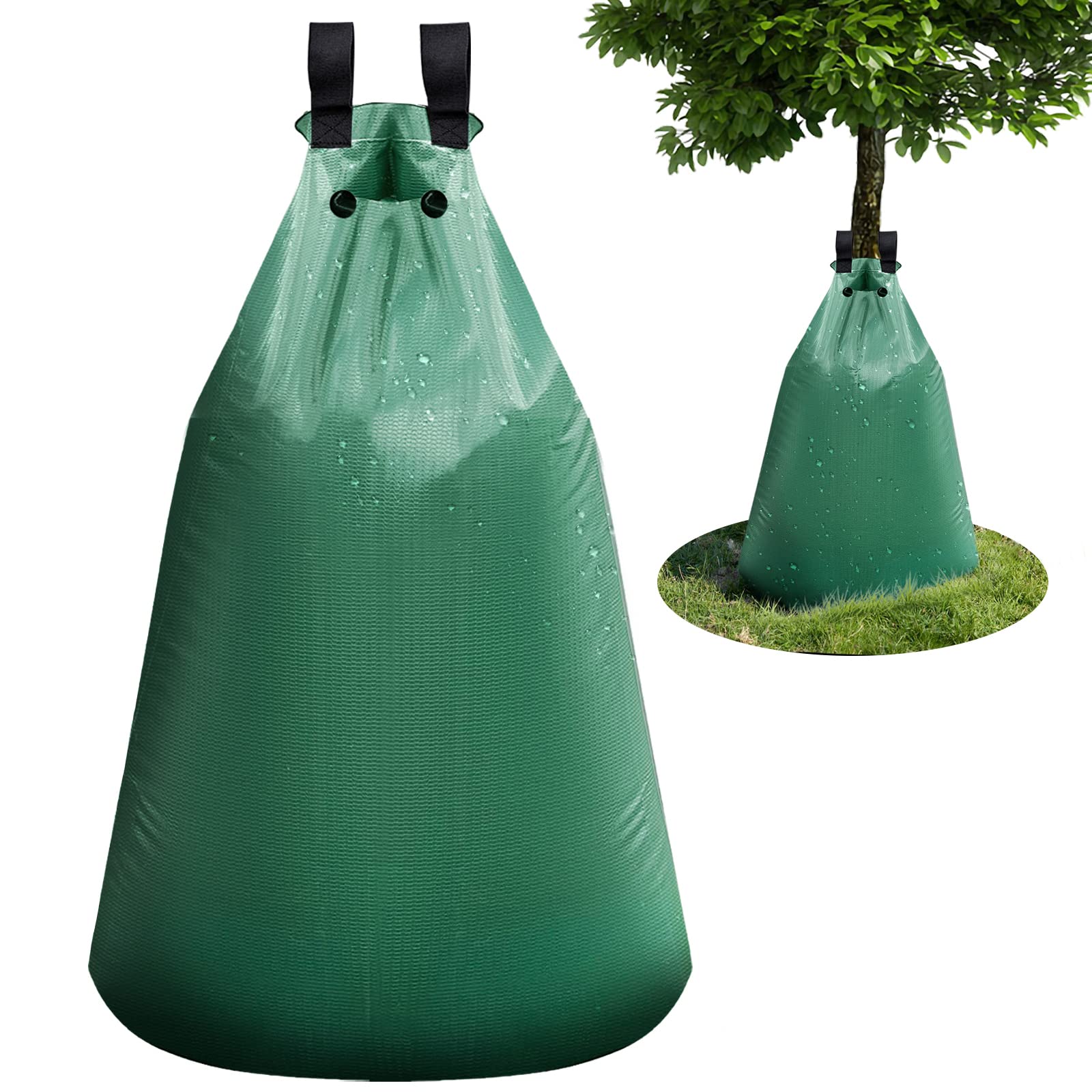 Baumbewässerungsbeutel,75 Liter PVC Bewässerungssack,Bewässerungsbeutel/Wassersack/Bewässerungssystem für Bäume, aus UV beständigem PVC, Planzunterstützung für heiße Sommer (5 Stück)