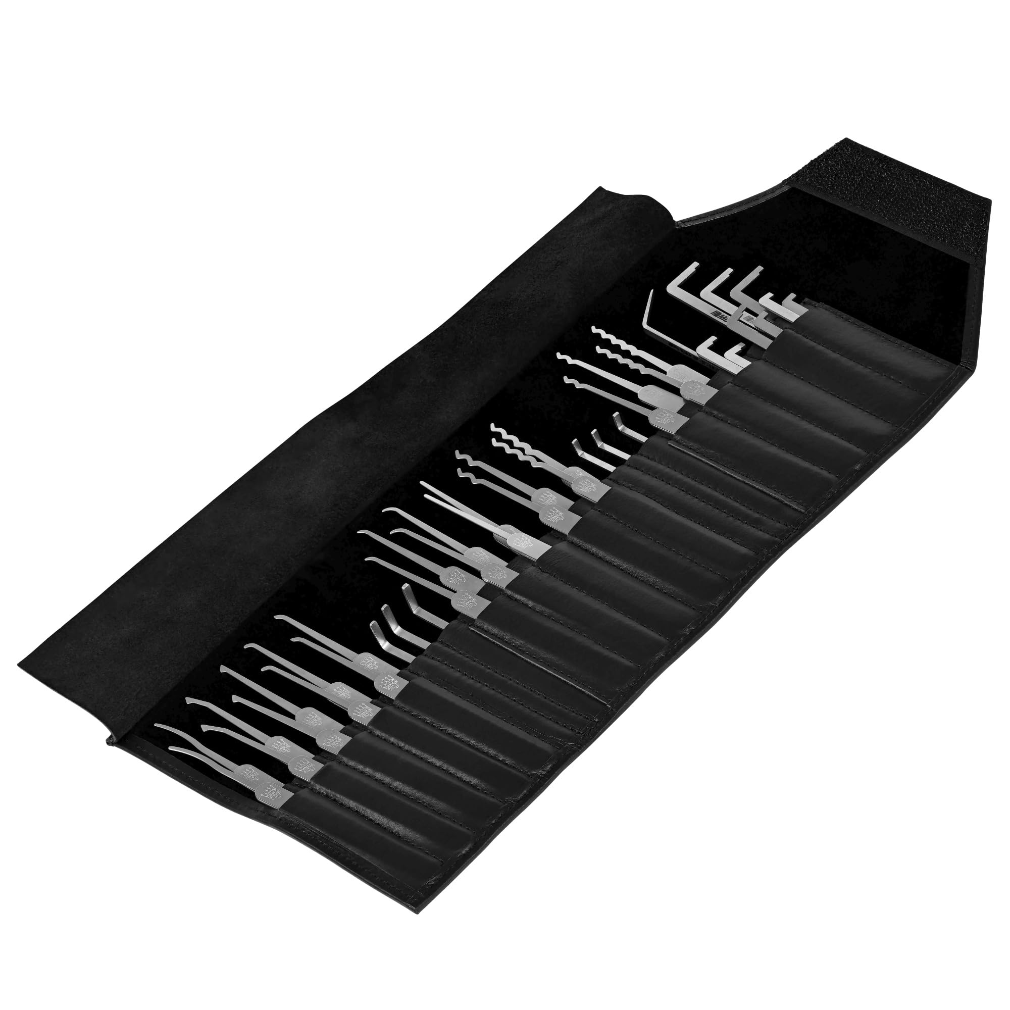 MULTIPICK ELITE 40 Profi Dietrich Set - [40 Tools | 0.4 + 0.6 mm] Made in Germany - Lockpick Tool, Schlösser knacken - Lock Picks inkl. Spanner - Schloss picking - Pick Set - Lockpicking Kit
