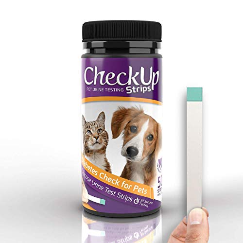 KIT4CAT CheckUp Glucose Urin-Teststreifen für Katzen und Hunde, zur Erkennung von Diabetes, 50 Stück