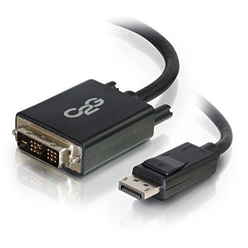 C2G Adapterkabel DisplayPort Stecker auf Single Link DVI-D Stecker, 2 m, Schwarz